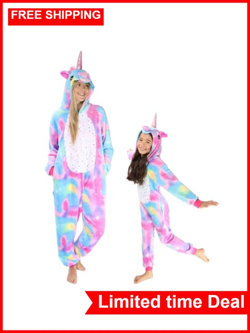 Polyester Plush Slim Fit Unisex Animal Onesie Pajamas
